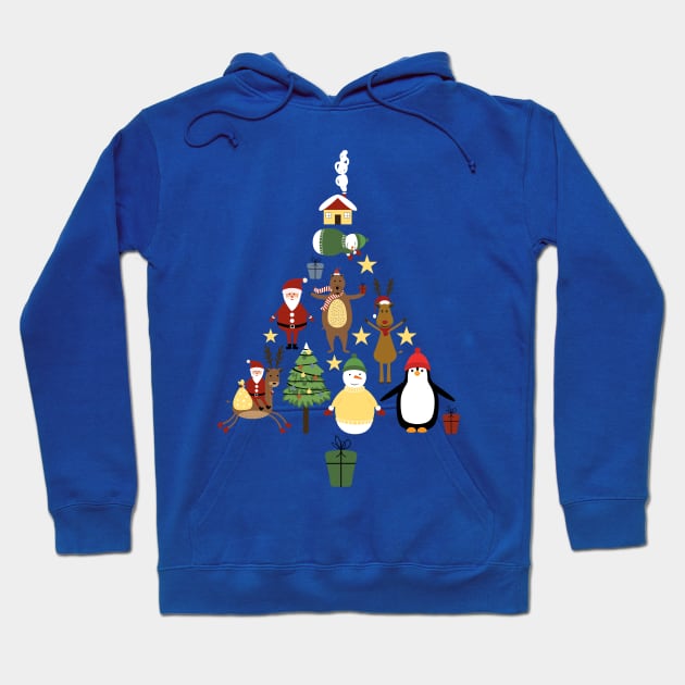 Funny Christmas tree Hoodie by grafart